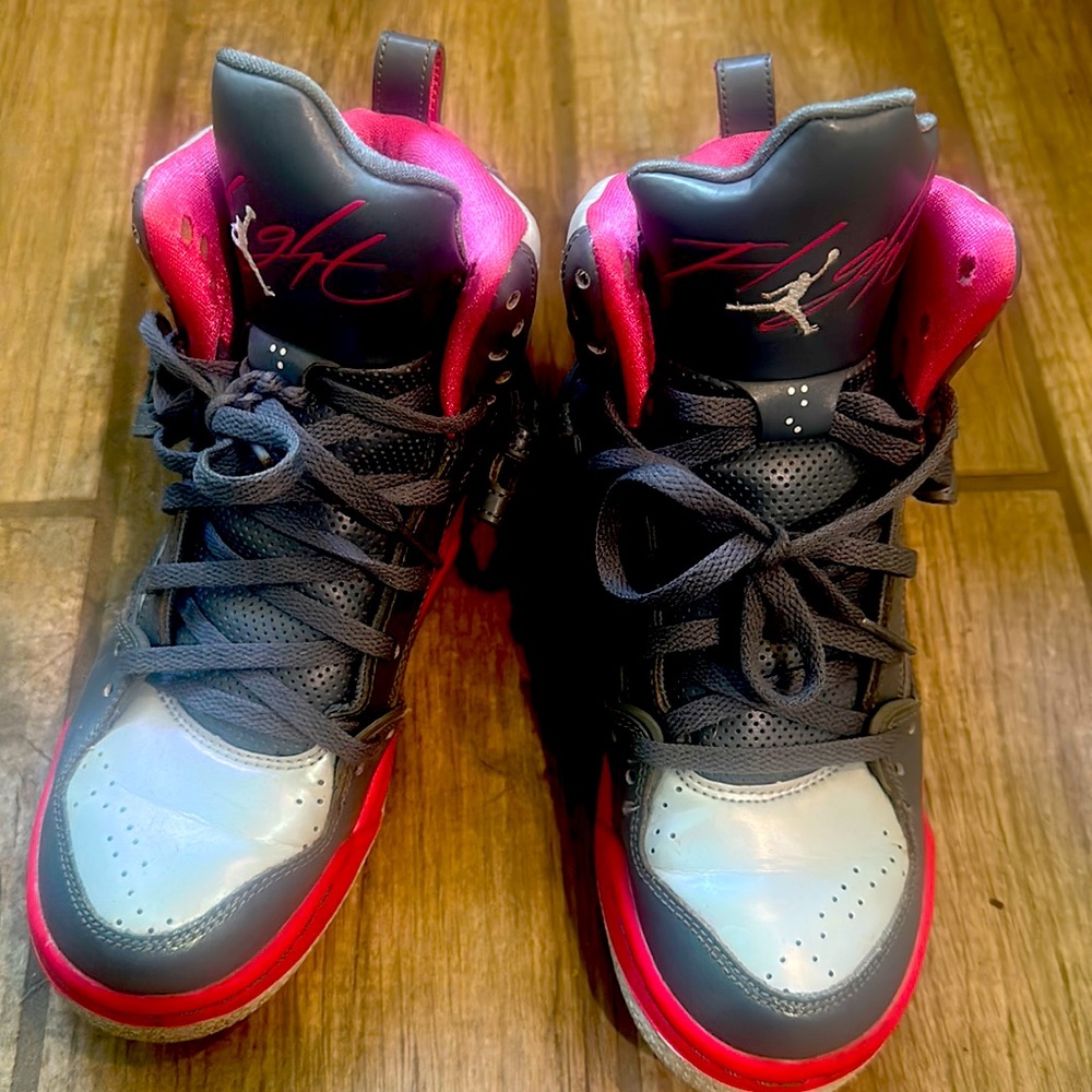 Rare Retro Nike Air Jordans Hot Pink and Grey